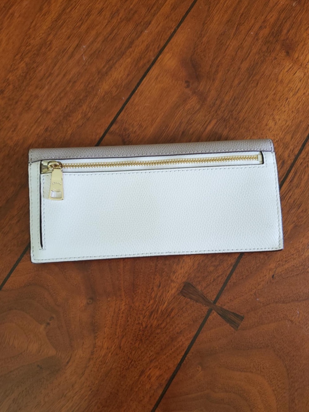 Coach Taupe/Cream  Leather Slim Envelope Continental Wallet F52845 - Picture 2 of 11